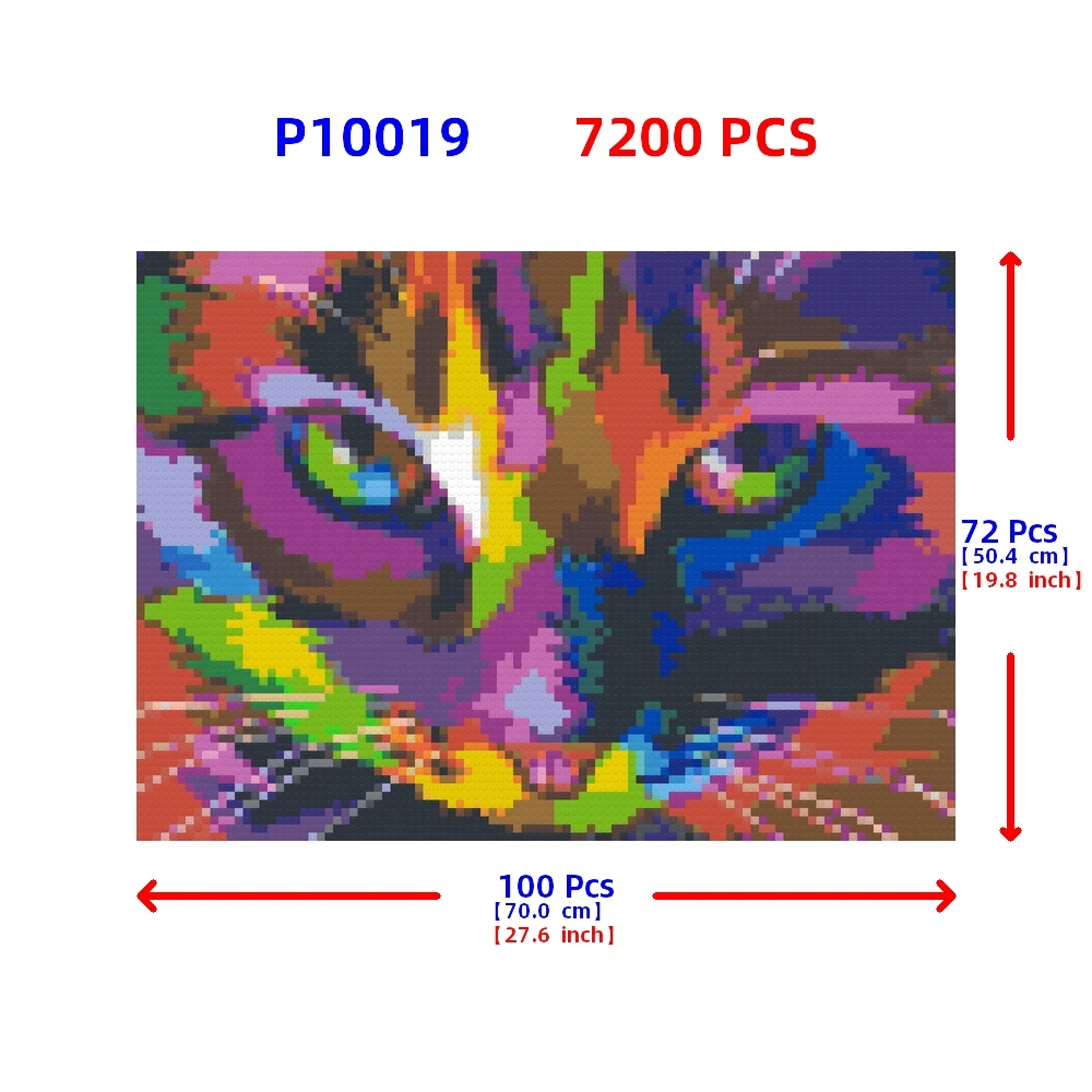 World Brand Building Blocks Diy Size Painting Mosaic Pixel Dots Art Animal Cat Photo Custom Finish At Home Play With Girlfriend