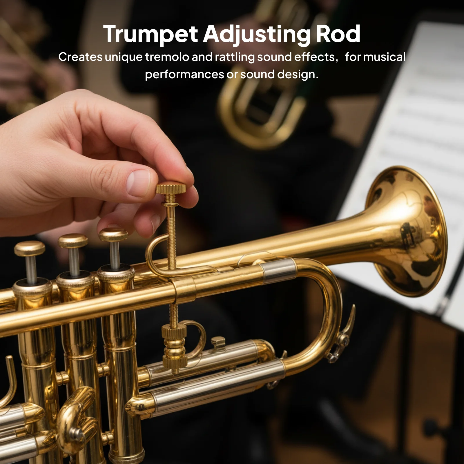 Trumpet Voice Changer Adjustment Rod Sturdy Brass High Strength Fixing Screw Maintenance Trumpet Spare Replaces Part
