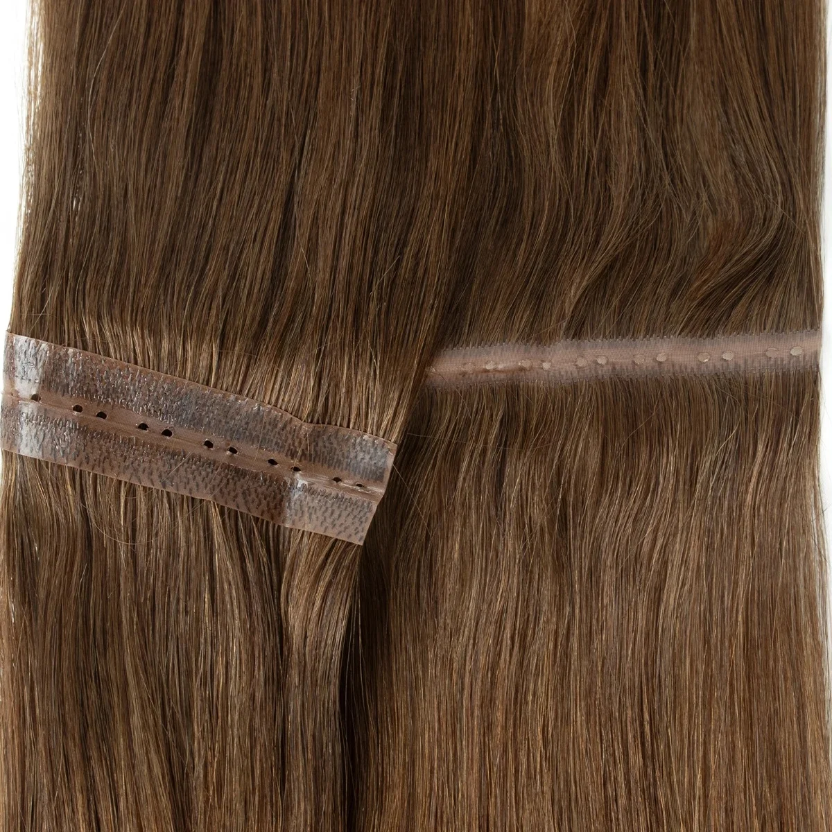 Onzichtbaar gat Platte Pu-tape Echt haar XO Twin Tabs 25 cm Lange tape PU-inslag Echt menselijk haar Geen lijm Microlink-toepassing 40-50 g - afbeelding 2