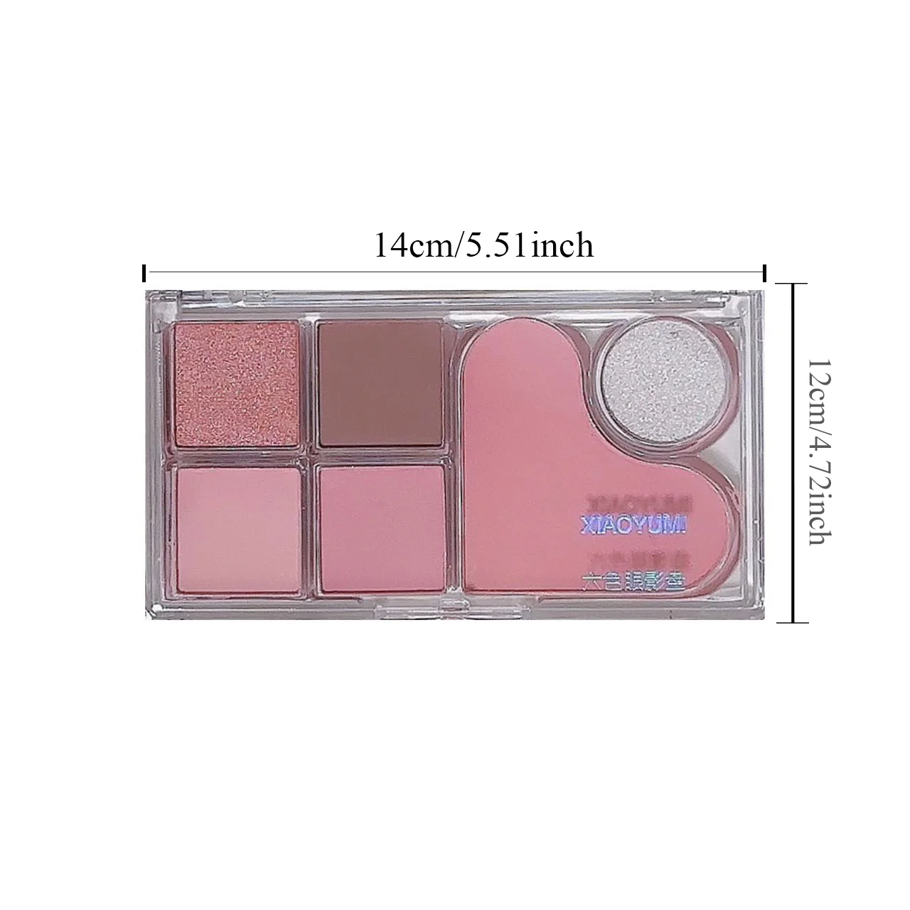 Six-color eyeshadow palette, soft and delicate pearlescent matte earth-tone eyeshadow image 6