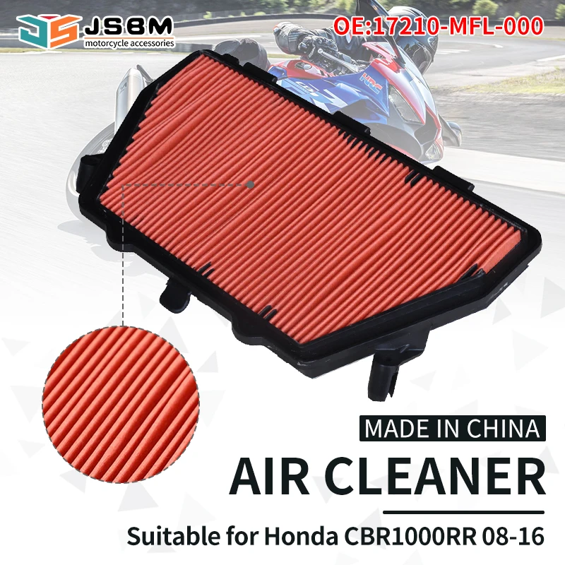 JSBM Motorcycle Air Filter For Honda CBR1000RR 2008-2016 CBR1000RA 2010-2016 CBR1000SP 2015-2016 CBR 1000 RR RA SP 17210-MFL-000