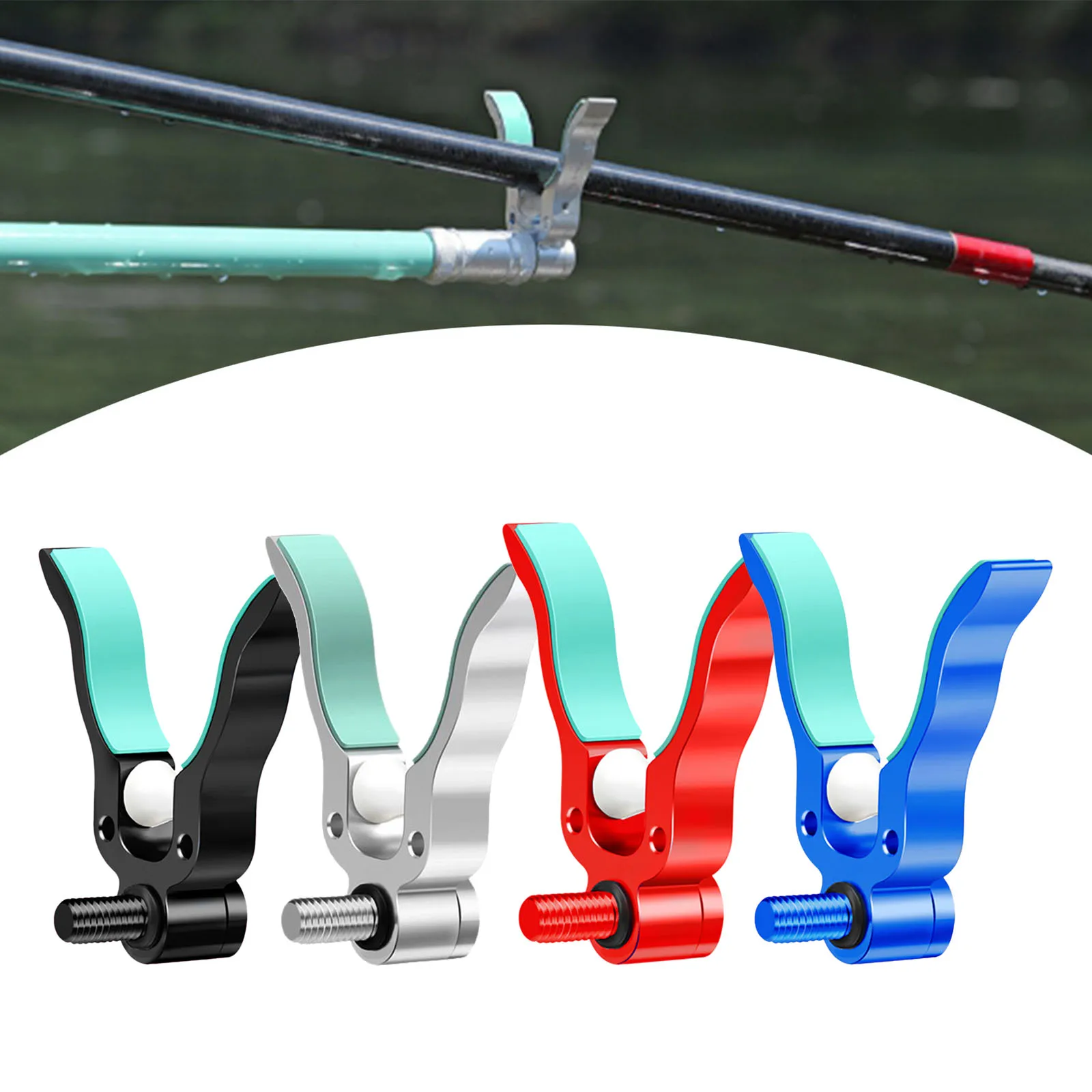 حامل قضيب الصيد متعدد الاستخدامات نظام بكرة الإفراج السريع قوس قضيب الصيد نونسليب القطب رف لبحيرة البحر المياه العذبة نهر #1
