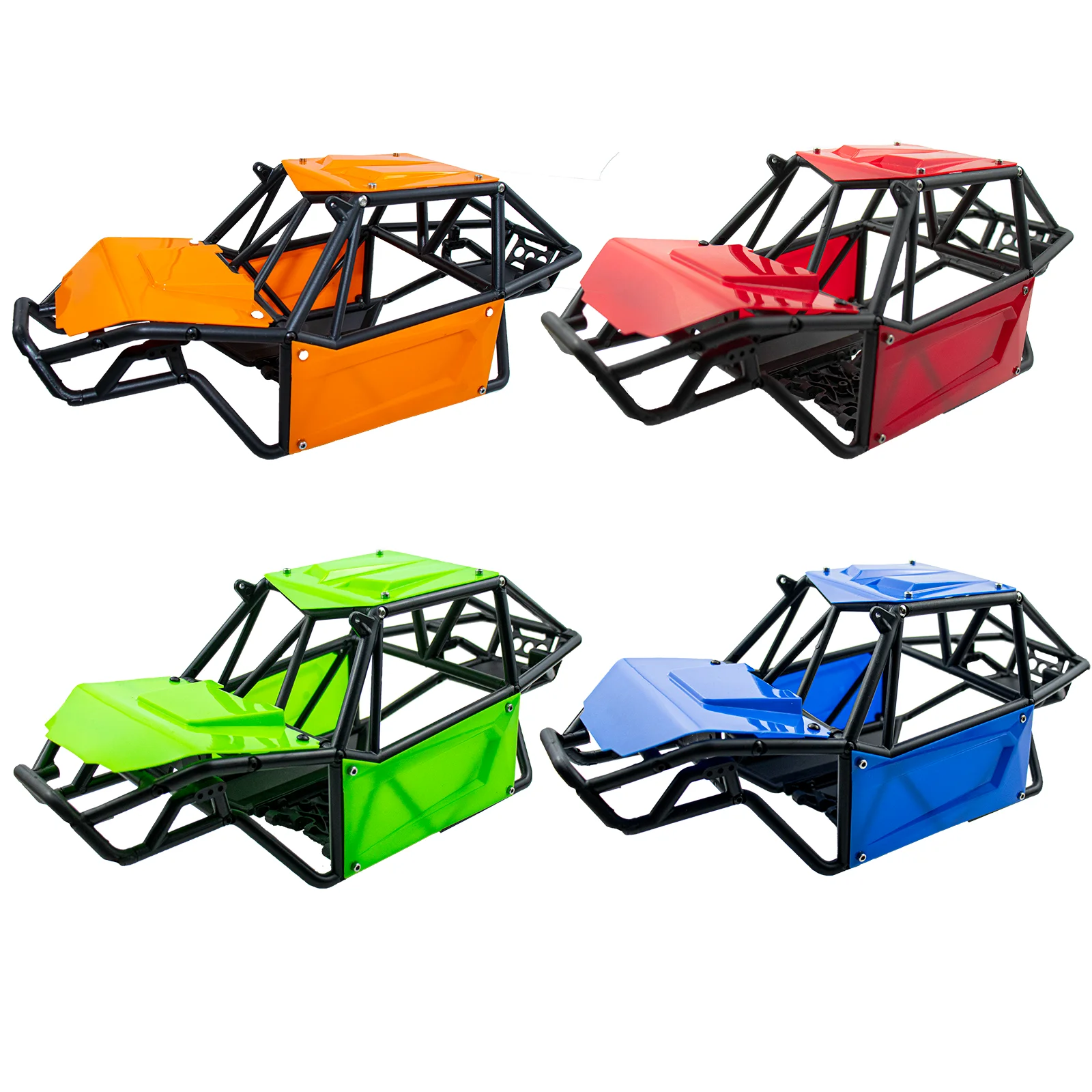 

Rock Buggy Body Shell Chassis Kit 1/10 RC Crawler Car Axial SCX10 II 90046 UTB10 Capra, orange green Red blue