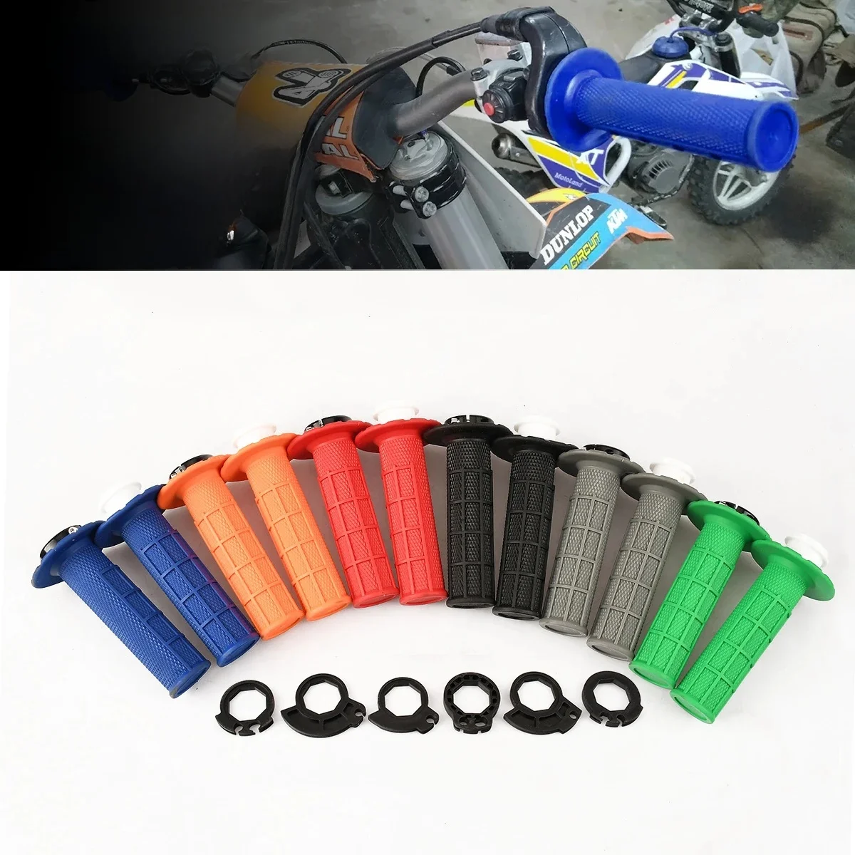 AliExpress XCMT Universal 7/8'' 22mm Handle Grips Dirt Pit Bike Motocross Motorcycle Rubber Handle Bar Grip For KTM YAMAHA Kawasaki Suzuki Honda