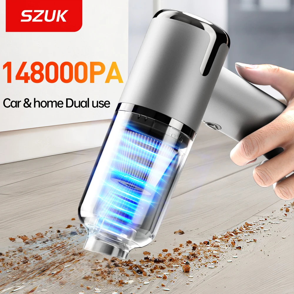 

SZUK Car Vacuum Cleaner Strong Suction Powerful Cordless Vacuum Cleaner Strong Suction Wireless Vacuum Cleaner Cleaning Machine