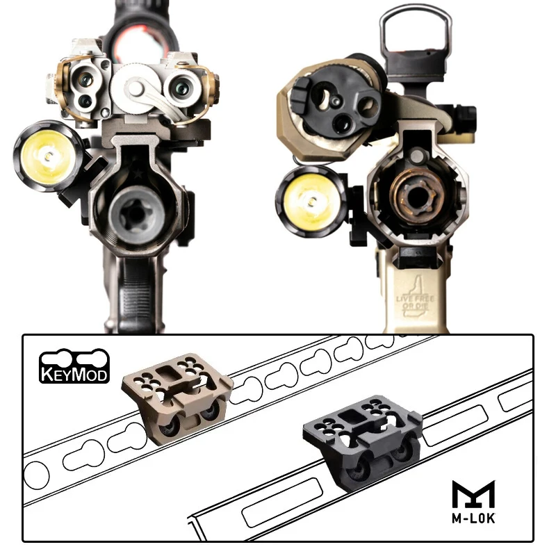 Tactical Weapon Light Thorntail6 Offset Scout Mount MLOK Keymod Rail Airsoft Accessories