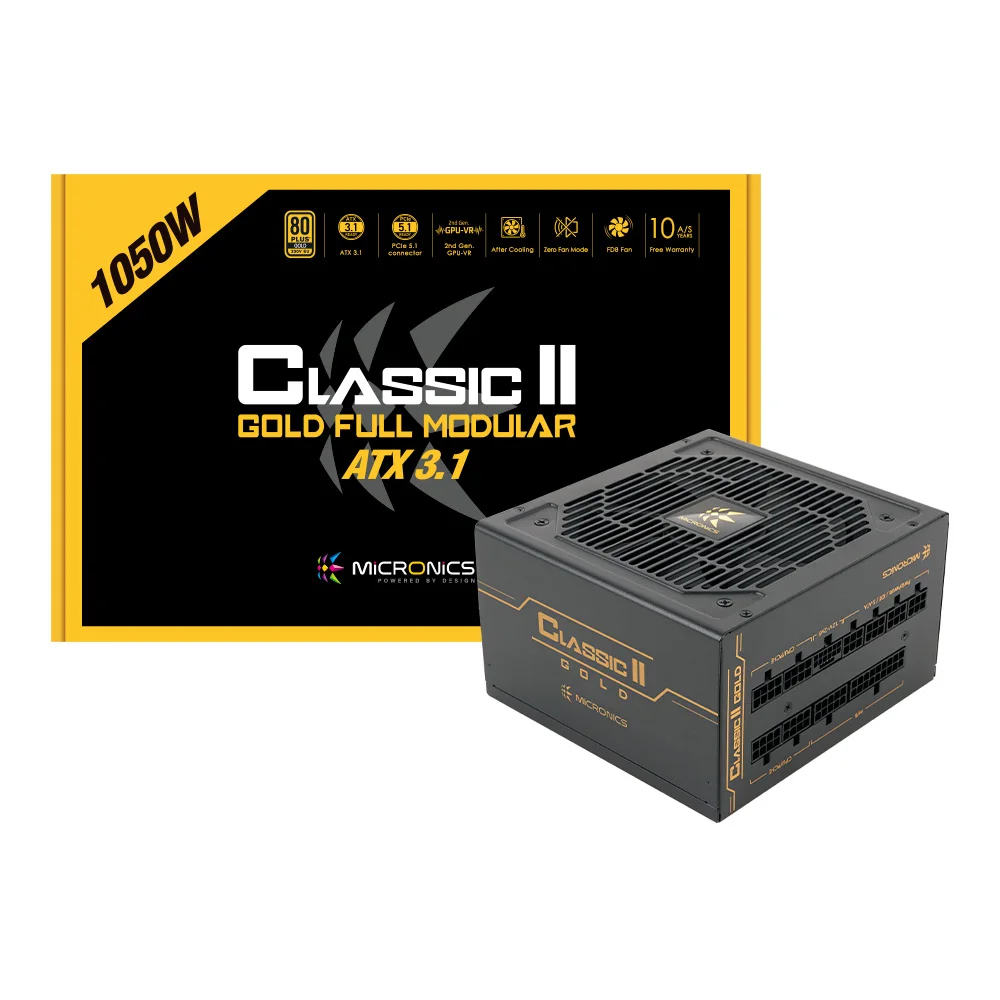 Micronix Classic Ii 1050W 80Plus ゴールド フルモジュラー Atx3.1