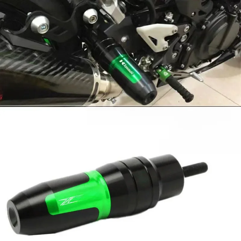 Dla Z1000 Z1000R Z1000SX motocykl CNC aluminiowe Crash Pads suwaki wydechowe Crash Protector z logo — 2