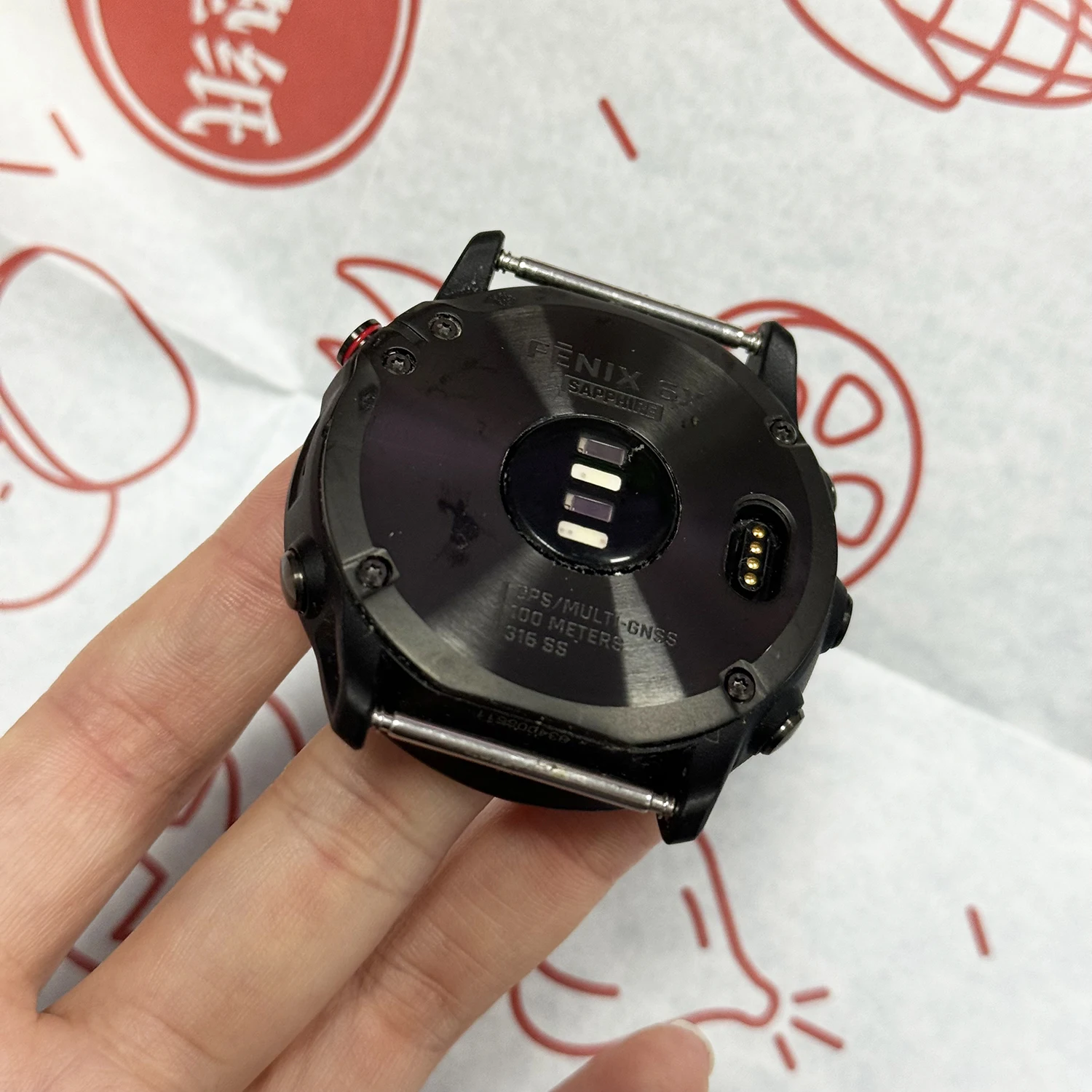 Back Cover Case Fits GARMIN Fenix 6X Sapphire Rear Cover Case Without Battery Housing Shell Housing Cover Case Part Replacement