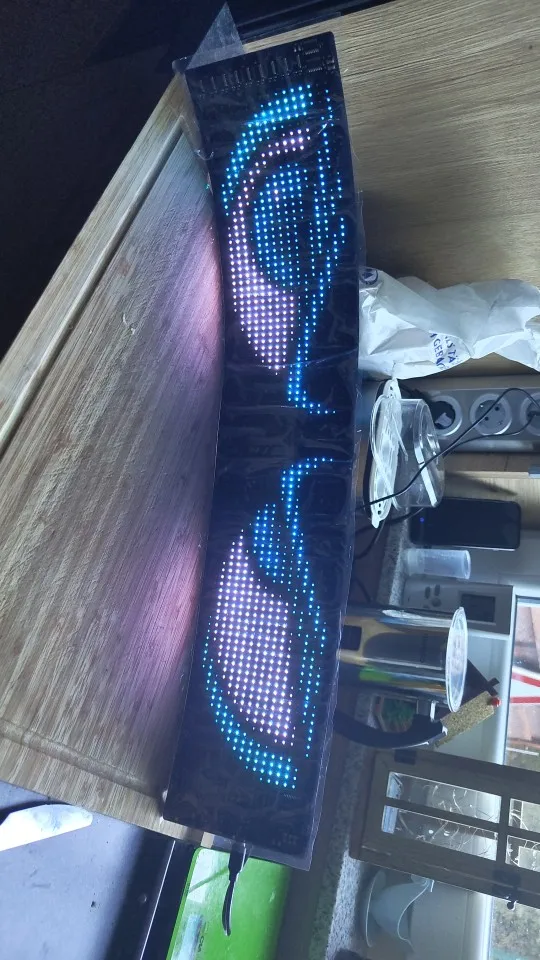 1-2 Piece Programmable LED Matrix Pixel Panel Devil's Eye Hard Screen photo review