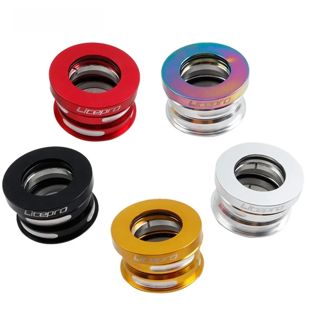 AliExpress Litepro 44mm Built-in Bearing Headset Aluminum Alloy CNC Titanium-plating For Dahon Folding Bike
