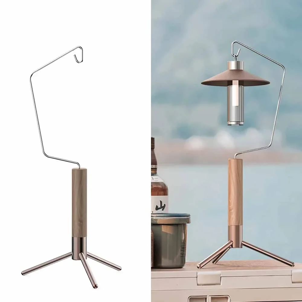 TARKA Camping Tabletop Lantern Stand Rack Odłączany stojak na lampy Wieszaki na latarnie Uniwersalne oświetlenie biurkowe Wiszące haki Stojaki — zdjęcie 2