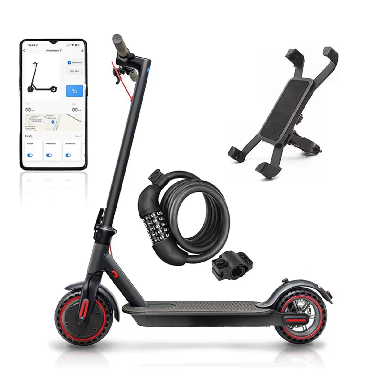 SUNNIGOO Urban Commuting Escooter N7PRO 350W Opvouwbare Elektrische Scooter Aluminium Legering 8.5" Band 36V 10.4AH Lithium Batterij Met App Kick Scooter Voor Volwassenen Studenten Cadeaus Escooter