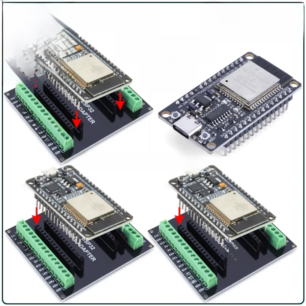 1-3 ensemble de carte de développement ESP32 32 CH340C TYPE-C/Micro USB WiFi + Bluetooth, Module sans fil SPI à très faible consommation d'énergie