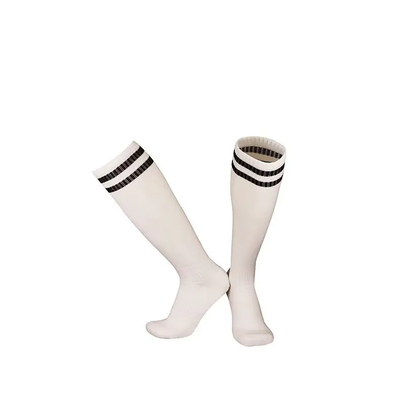 Football Socks  White Orange Blue Black  New Sports Socks Soccer Men Stocking Running Breathable Cotton Knee-High