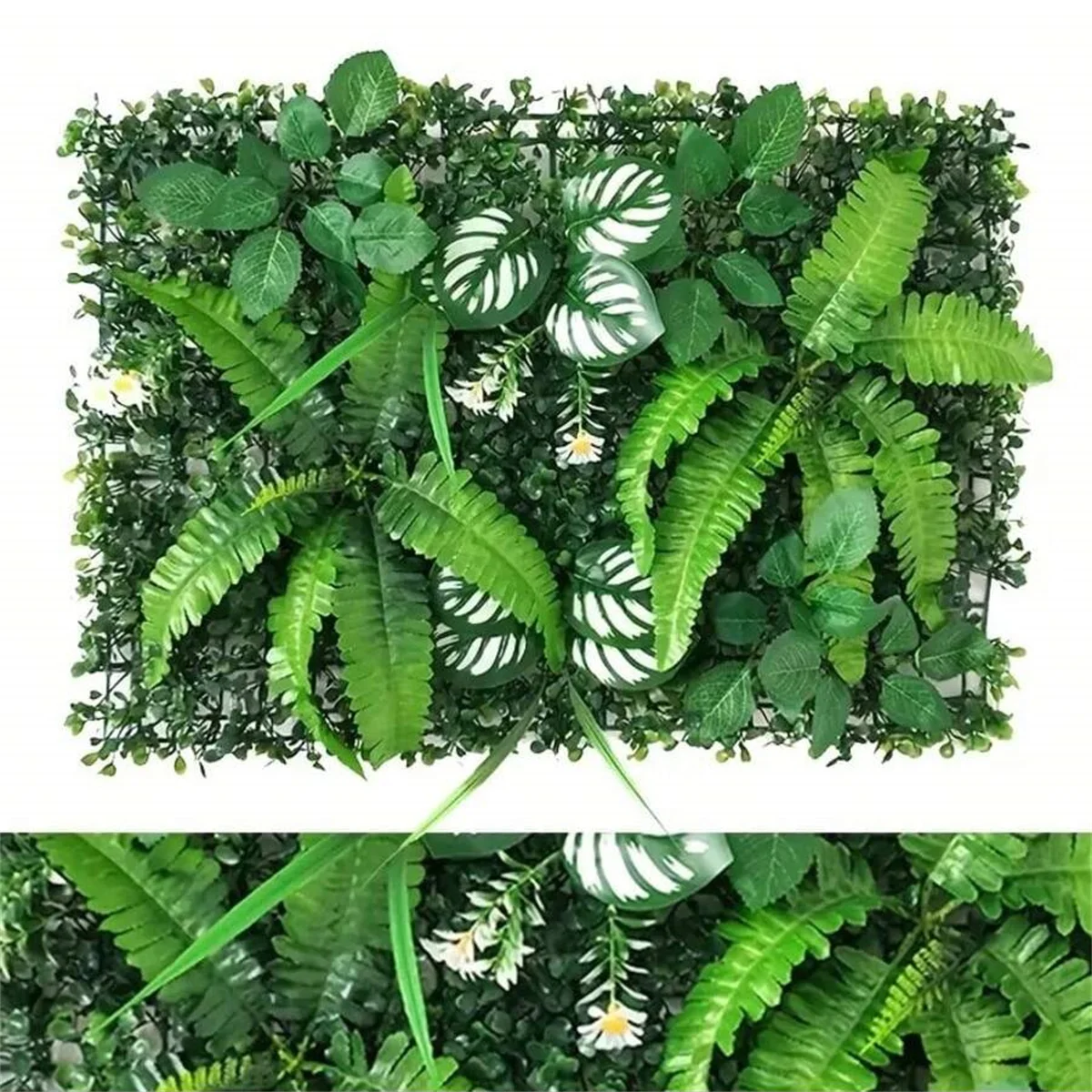 Künstliche Pflanzenwand, grüne Pflanzenwand für Zuhause, Hintergrund, Wand, Tür, Dekoration, Pflanze, Rasen, Wand, Gras, Haustür, Party-Dekoration – Detail 4