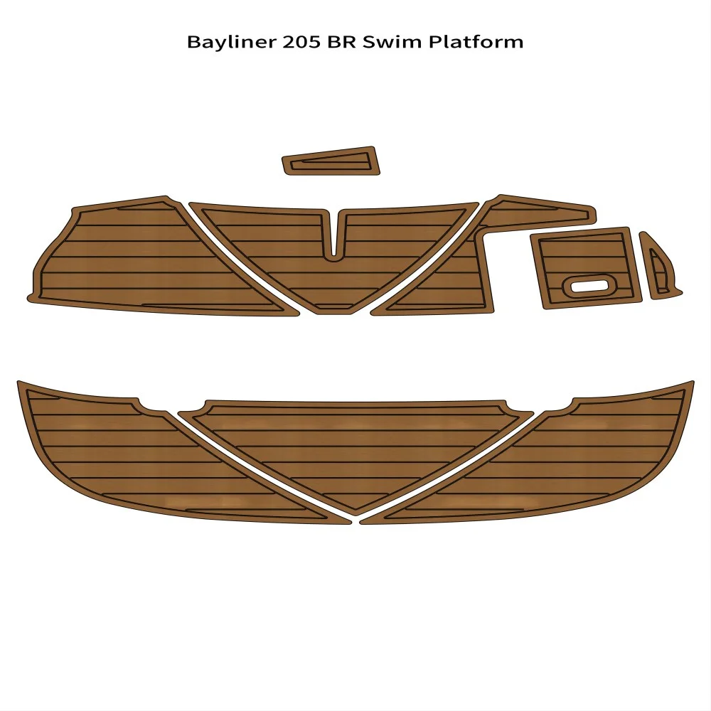 

2009 г., платформа для плавания Bayliner 205 BR, нескользящее морское напольное покрытие EVA, искусственный Тиковый настил, напольный морской коврик SeaDeck, напольное покрытие из ЭВА для лодки