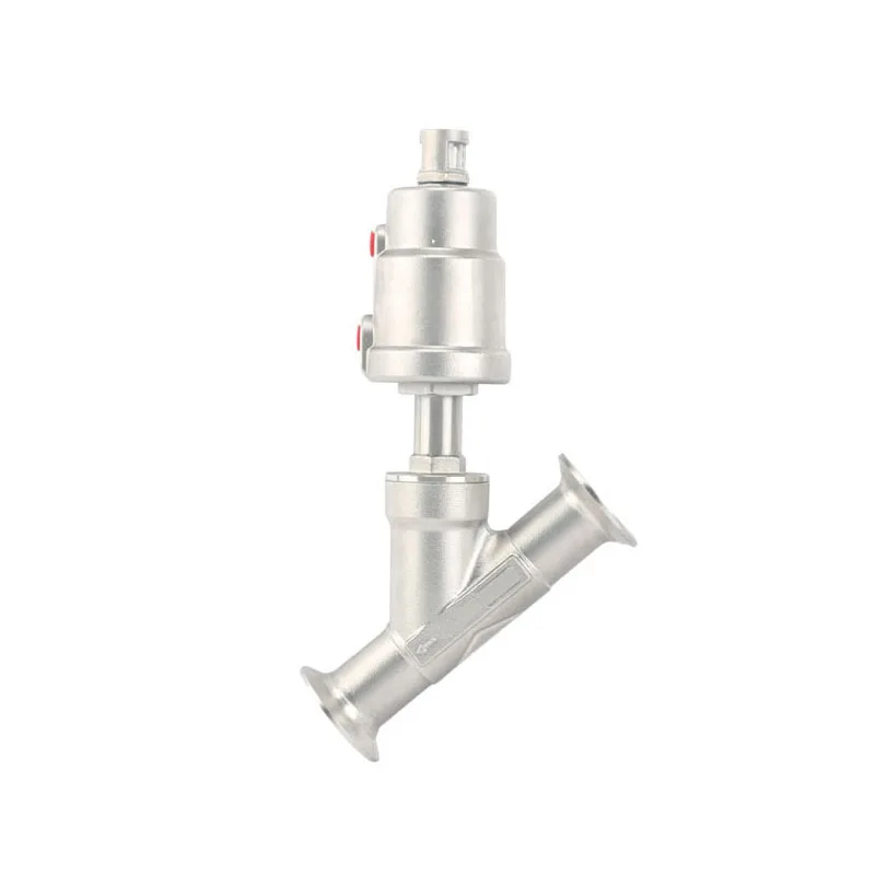 

1/2" High Temperature Steam Pneumatic Quick-install Angle Seat Valve Stainless Steel Y Type Clamp Valves