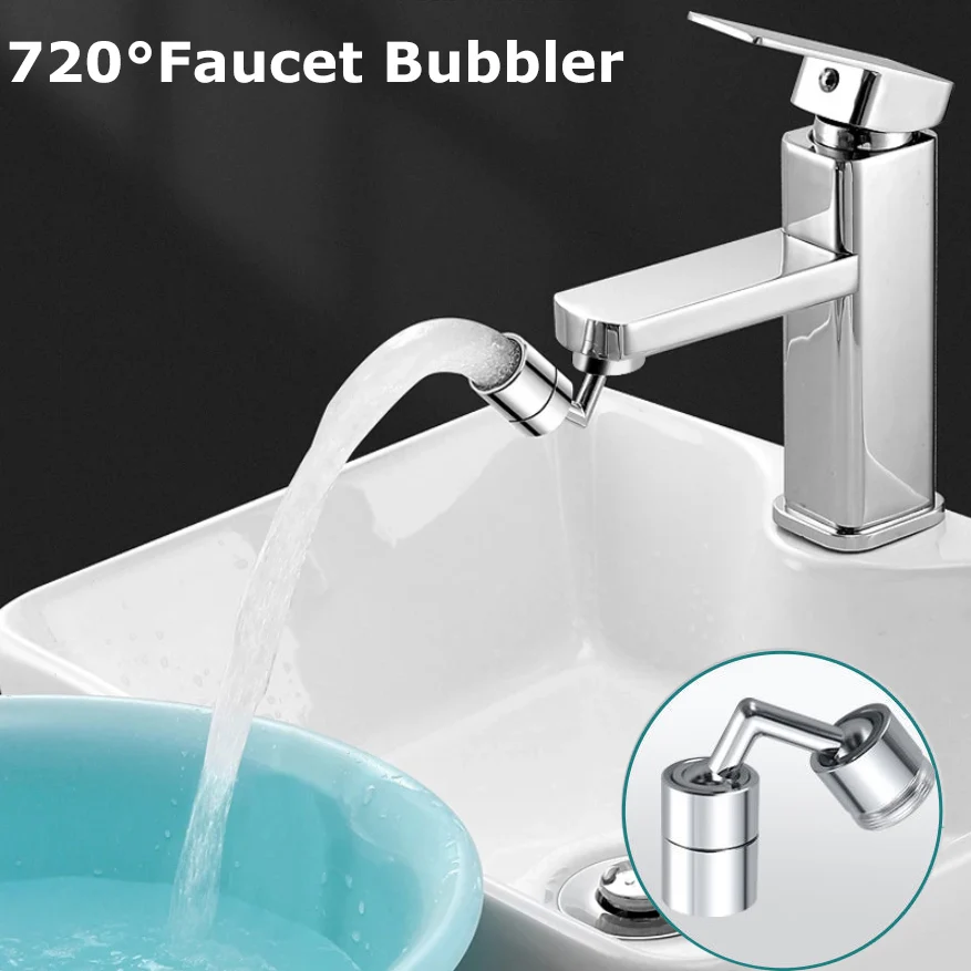 720 Grad drehbarer Wasserhahn Bubbler Single Mode Universal Wasserhahn Extender Adapter Küche Bad spritzwasser geschützte Wasserhahn Düse