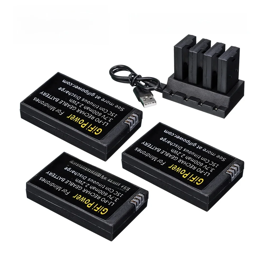 Batterie LiPo Rechargeable améliorée 3.7V 600mAh et chargeur pour Mini Drone Parrot Jumping Sumo Swing Mambo Rolling Spider