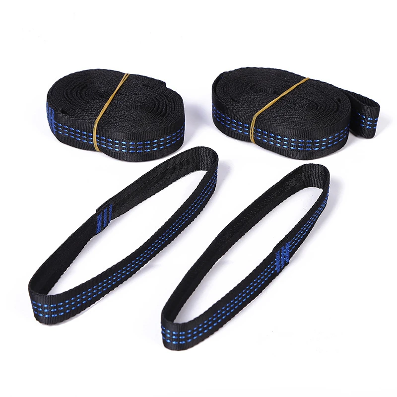 1 par de correias de rede para acampamento, conjunto de correias para árvores, kit de suspensão resistente para árvores, 1 polegada de largura, 500 lbs, durável