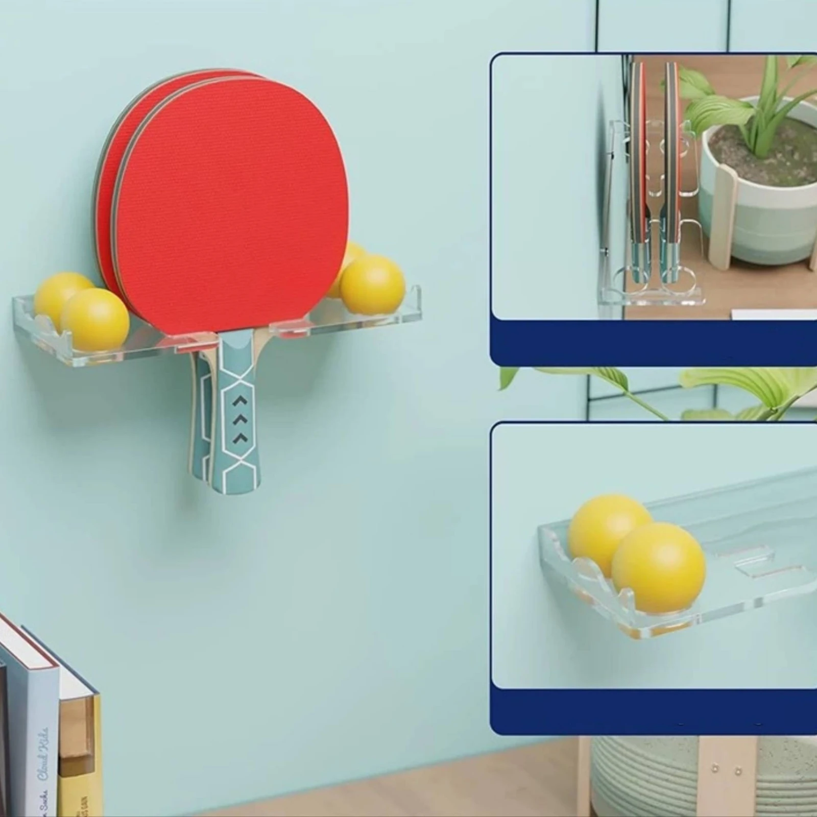 투명 아크릴 벽걸이형 탁구 패들 디스플레이 랙 탁구 라 - Table Tennis Balls 리뷰 및 가격
