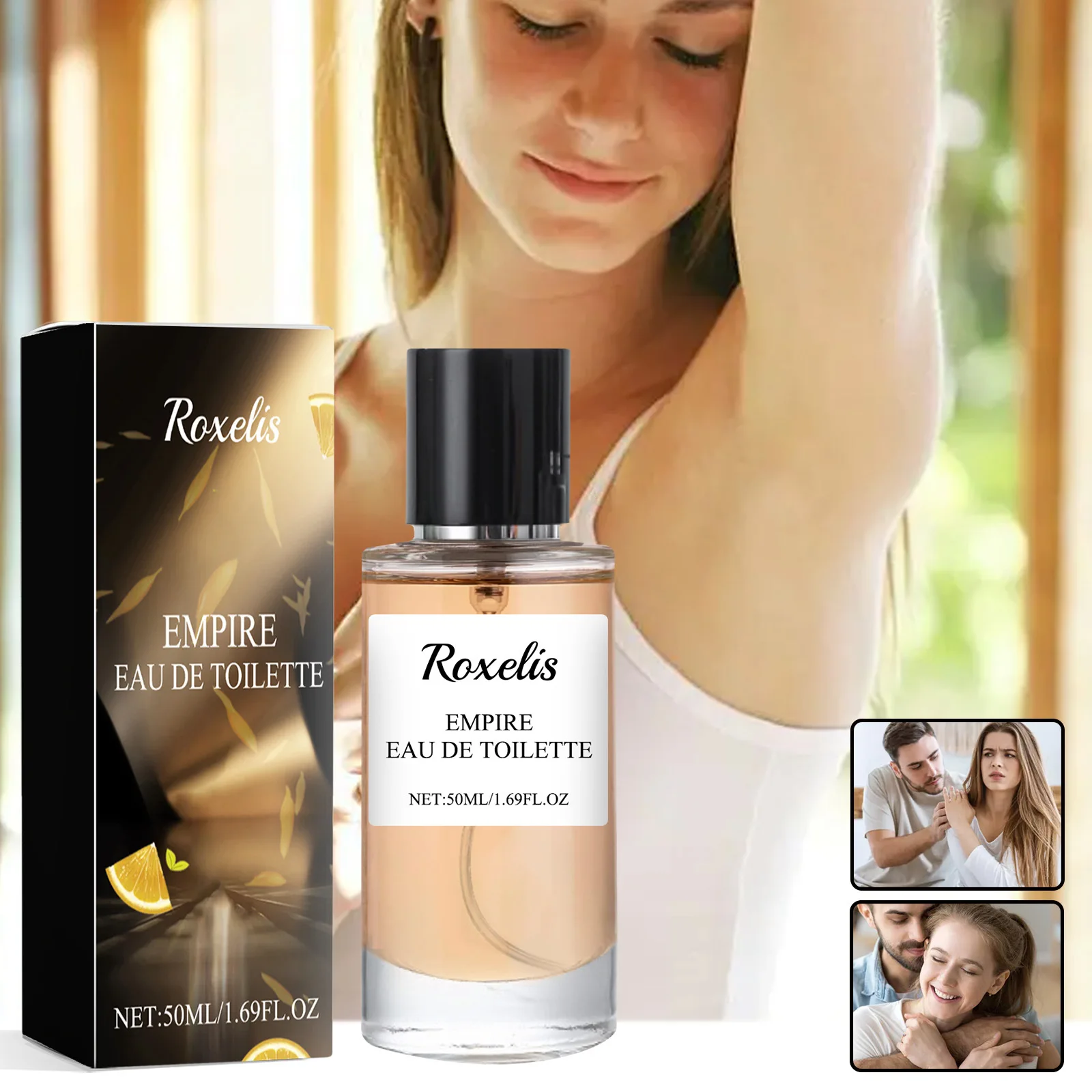 Roxelis 50 ml Zitrusduft-Parfüm, Pheromon, langanhaltender Duft, Dating-Atmosphäre, natürliches, erfrischendes Körperspray, elegantes Parfüm