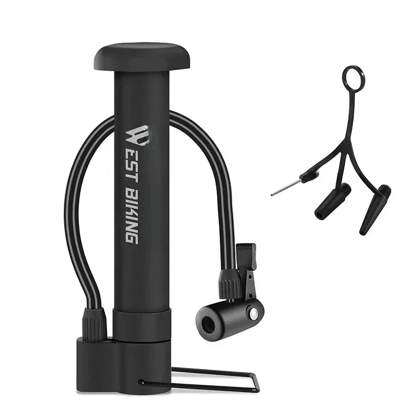 AliExpress West Biking WEST BIKING MTB Bicycle Pump 80 PSI Bike Manual Air Pump Balloon Tire Inflator Schrader Valve Floor Pump Cycling Accesories
