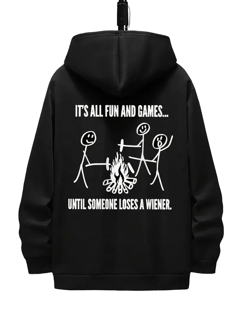 

2024 Men's high-quality cotton breathable hoodie, y2k element creative printed street sweatshirt, men's soft casual sweatshirt