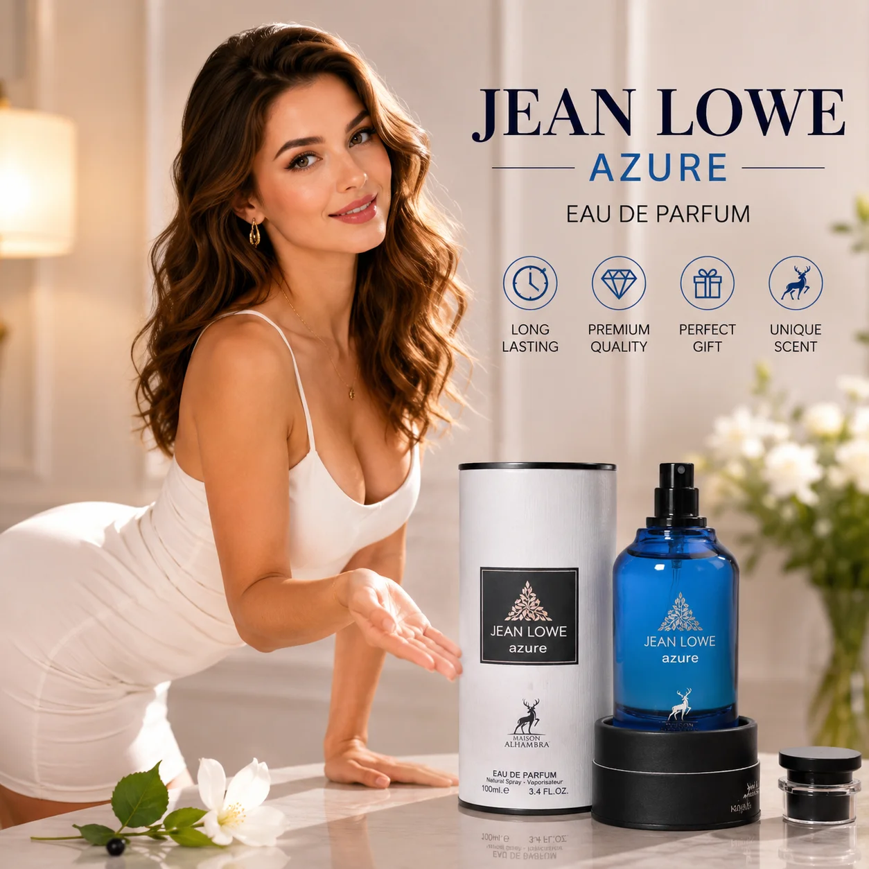 Maison Alhambra Jean Lowe Azure Unisex EDP Spray 3.4 oz Perfume for Men and Women