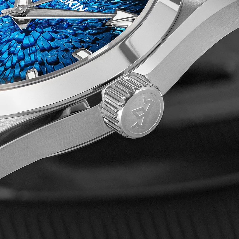 AddiesKin K003 Men's Automatic Mechanical Wristwatch 38mm 10mm Case Gradient Dial Miyota 9015 Sapphire Crystal 100M Waterproof