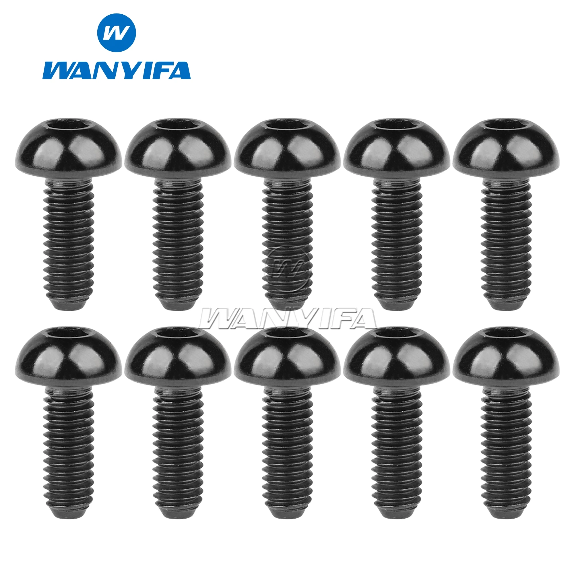 Wanyifa Titanium Bolt M3x8mm M3x10mm  M3x12mm M3x15mm Allen Key Head Screws for Bicycle Motorcycle Car 4/10pcs
