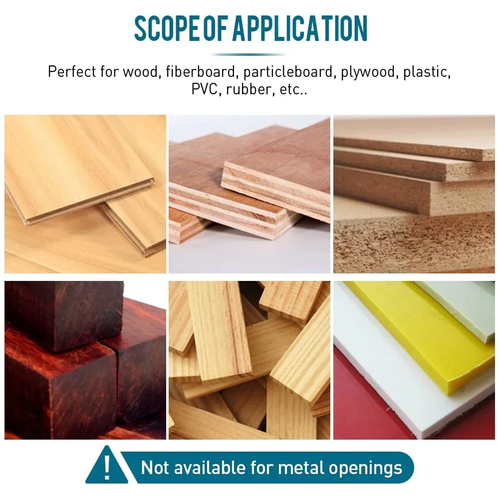 ชุดดอกสว่านเจาะรูแบบหัวจม 4 ชิ้น/5 ชิ้น พร้อมก้านหกเหลี่ยมขนาด 1/4 นิ้ว สำหรับงาน DIY เจาะไม้ และประแจแอล # 5 # 6 # 8 # 10 # ดอกสว่าน 12 ชิ้น