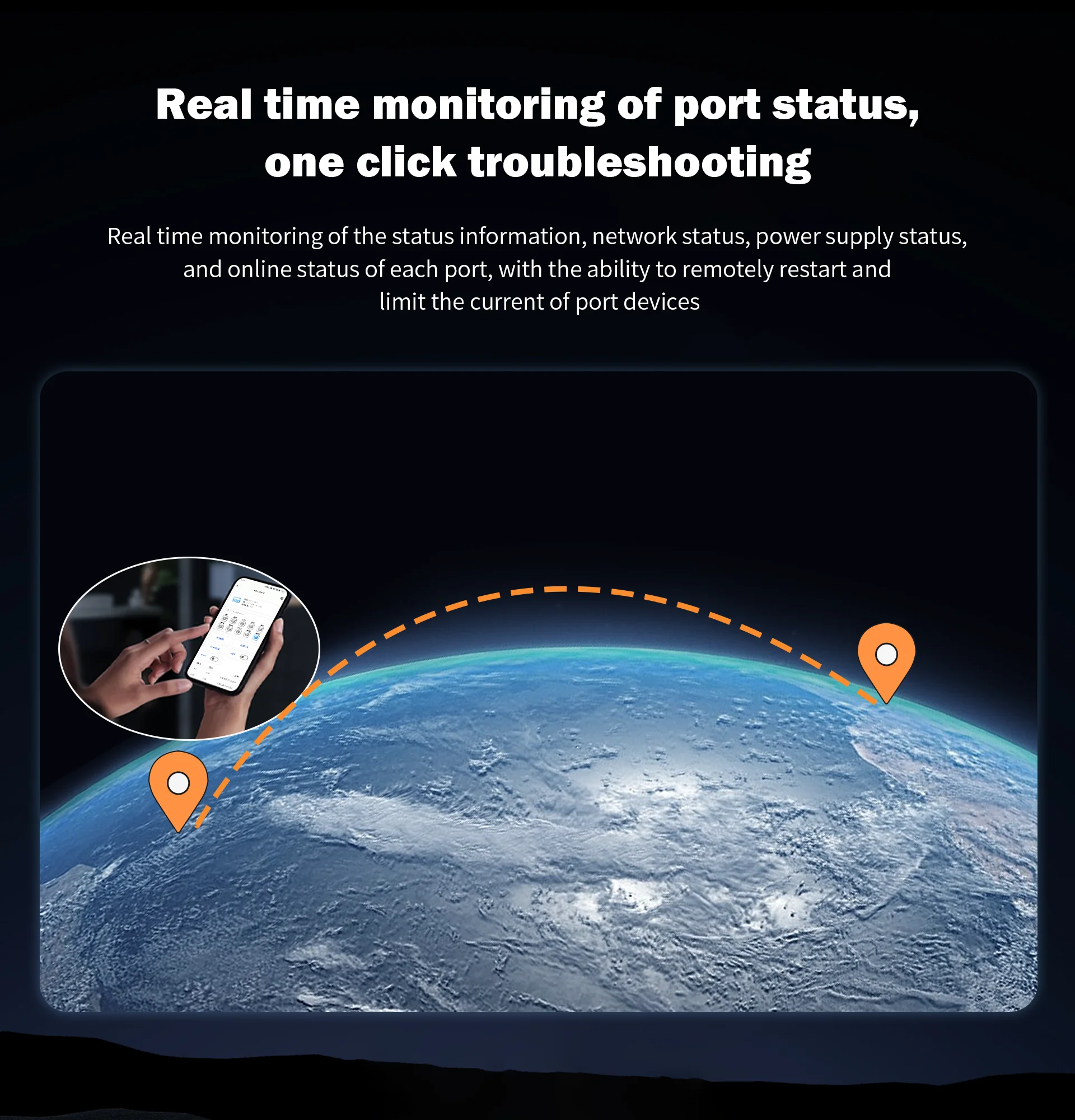 Hisource 4/8 포트 클라우드 관리형 1000Mbps PoE 스위치, 웹/앱 지원 스마트 관리, 원격 제어