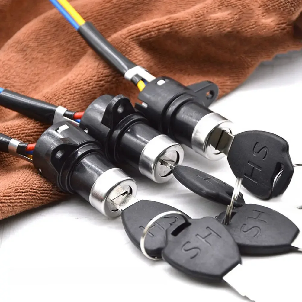 AliExpress Ignition Switch Key Power Lock Universal Electric Bicycle Biking Portable Dustproof Cycling Parts for Electric Scooter