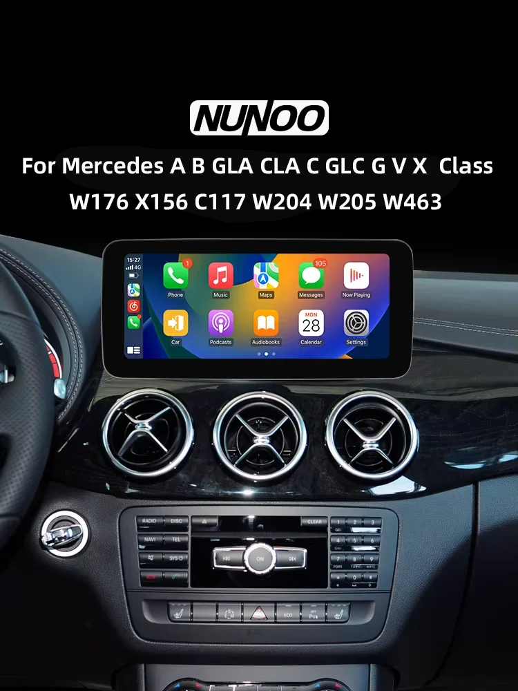 Linux Wireless CarPlay Android Auto für Mercedes Benz A B GLA CLA C GLC G V X Klasse W176 X156 C117 W204 W205 W463 W446 Multimedia-Bildschirm Smart-Systeme Navigation