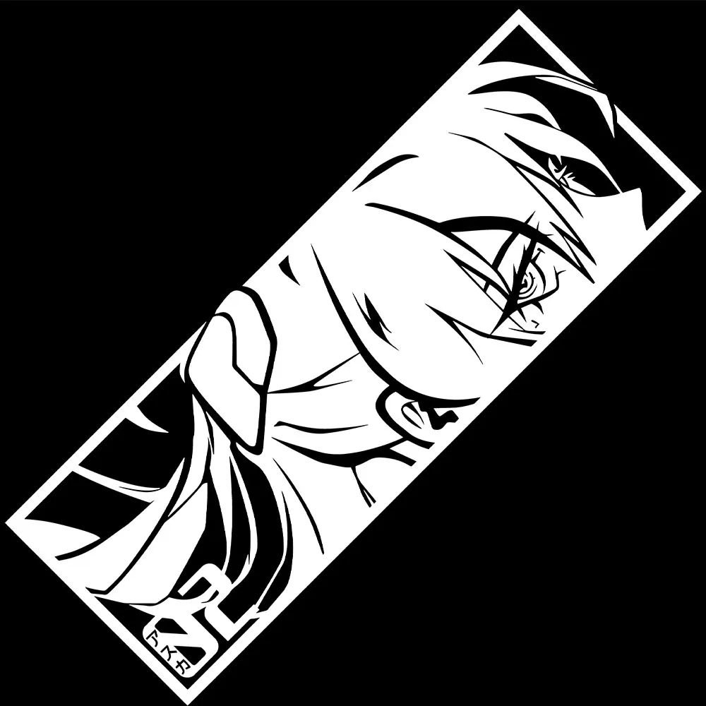 Asuka 02 Naklejka samochodowa Anime Piękna dziewczyna Dekoracja okna Laptop Komputer Naklejki Auto Części PVC Wycinanie Naklejki winylowe — zdjęcie 3