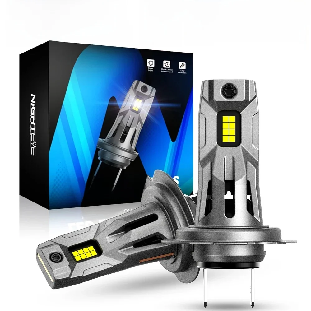 NIGHTEYE H7 LED 20000LM Canbus Koplampen Mini Gloeilampen 60W 6500K Wit Plug en Play Autolichten met ventilator Universele Autolamp - afbeelding 2