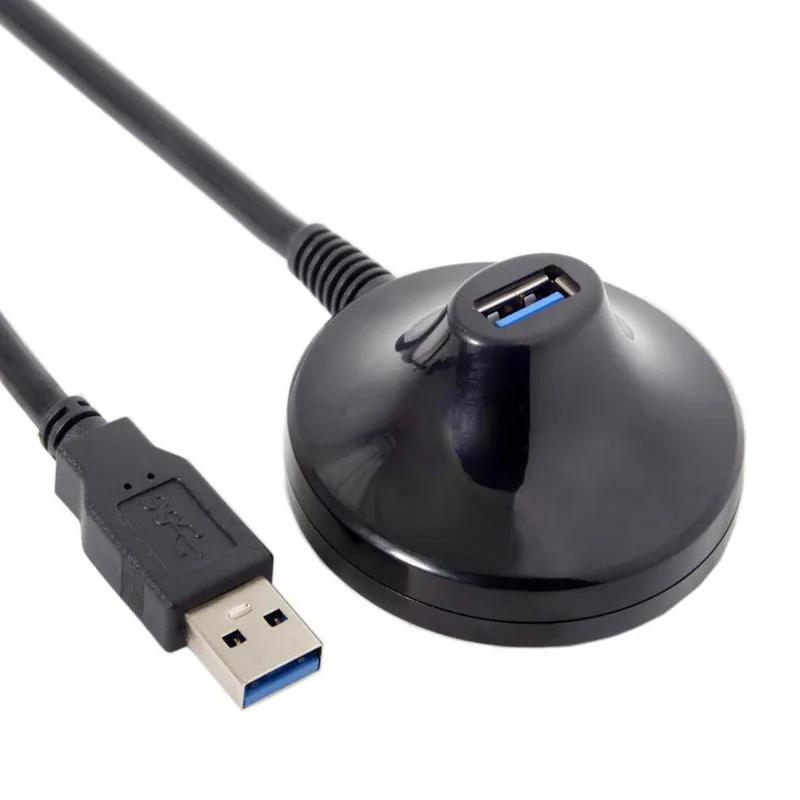 USB 3.0 Extension Cable With Base USB 3.0 Extender Type A Male to Female Data Transfer Cord 5Gbps for USB Flash Drive, Card Read