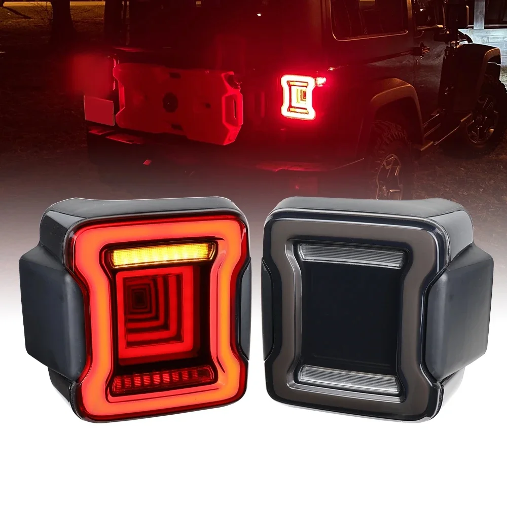 Dla Jeep Wrangler JL 2018-2023 Światło tylne LED Tylne światła hamowania Światła cofania do jazdy dziennej — 2