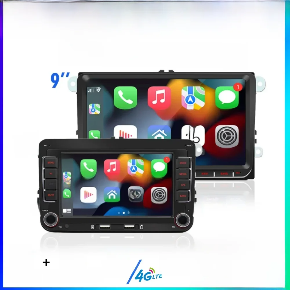 2Din Autoradio Android voor Volkswagen Golf 5 6 Polo Passat B6 B7 CC Skoda Jetta Universele Multimedia Carplay Wifi GPS Navigatie - afbeelding 2