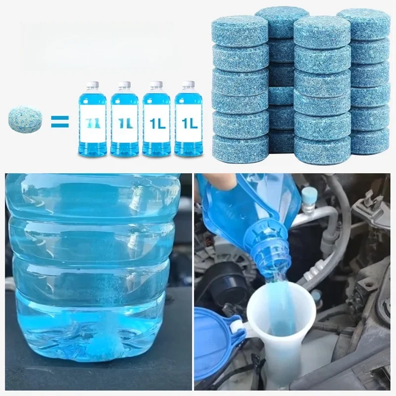 Nettoyant pour pare-brise de voiture, tablette effervescente, lave-vitre universel, concentré aux scanner, ensemble solide, retrait SAF