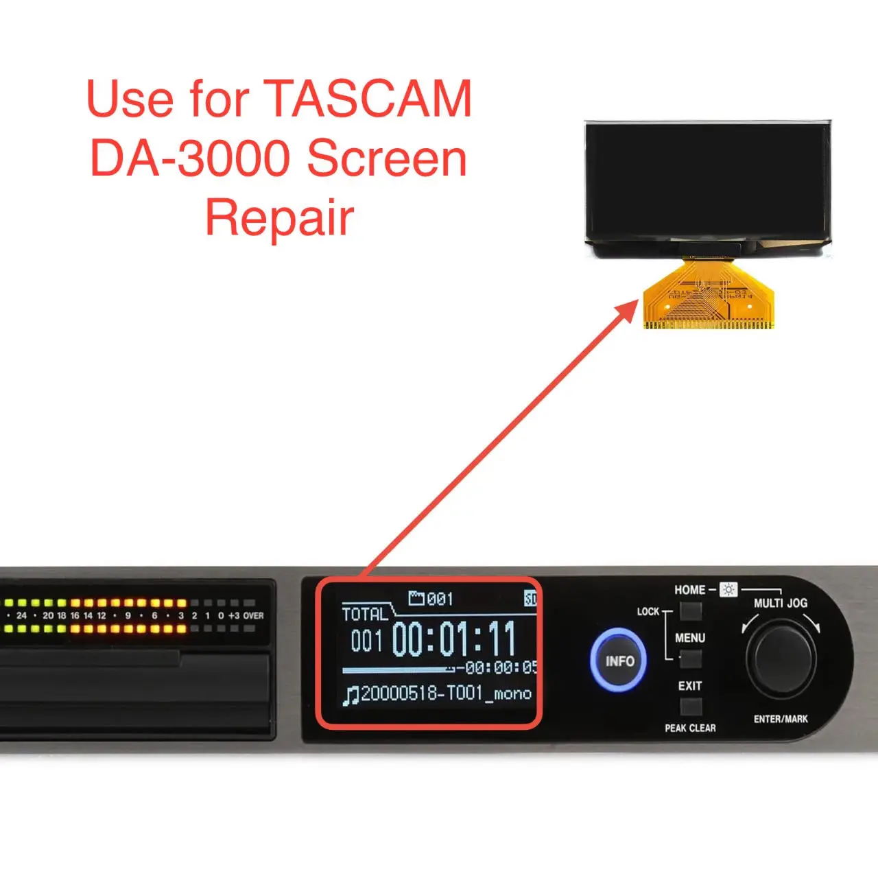 New Oled Lcd Display Screen for TASCAM DA-3000 Repair/Replacement Parts
