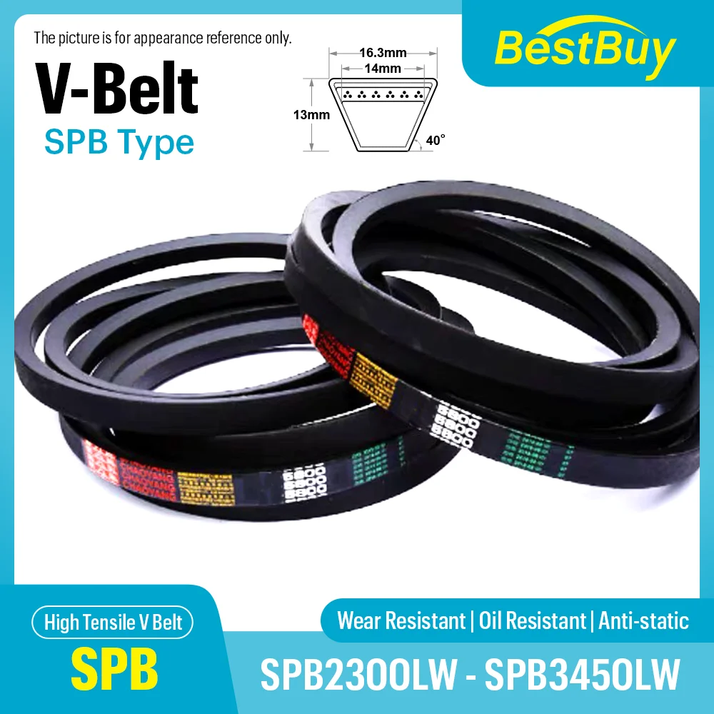 CHAOYANG SPB Narrow V Belt SPB2300Lw/2350Lw/2360Lw/2388Lw/2410Lw/2413Lw-SPB3450Lw High Speed Anti-Slip Industrial Drive Belt