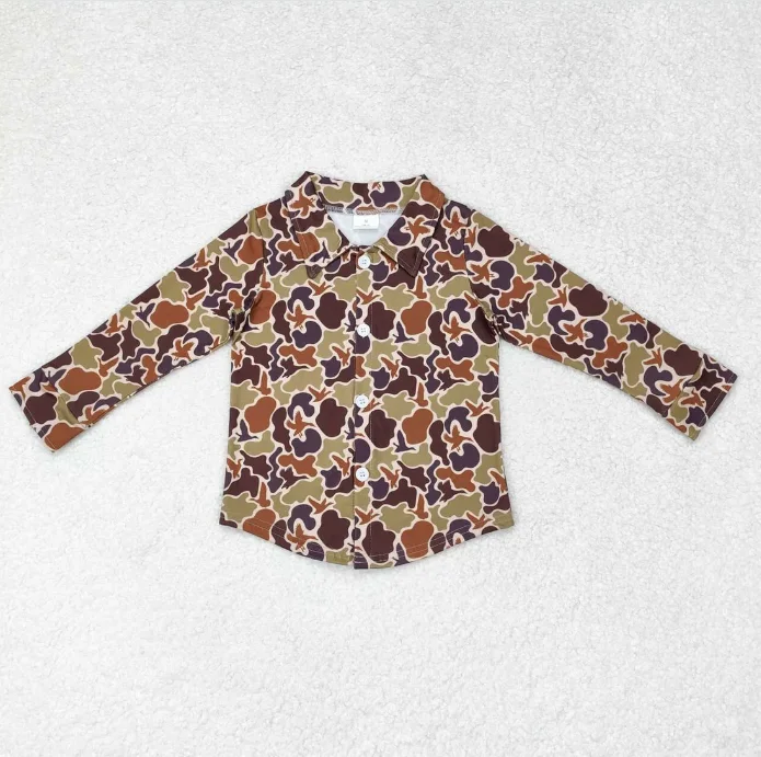 boutique-infantil-meninos-pato-marrom-camo-estampa-pulover-meninos-outono-caca-camisetas-top