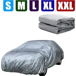 Outdoor Car Cover, Universal full Car Cover Waterproof All Weather Sun UV Protection dustproof PE Car Clothing Size M/L/XL/XXL