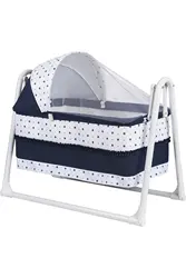 Lit de bébé Lux CPull avec filet respirant, berceau portable, panier de chevet, balançoire pour 0-2 ans