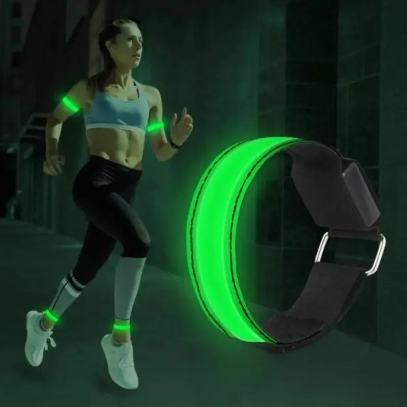 AliExpress Night Sport Running Cycling LED Flashing Wristband USB Rechargeable Armband Outdoor Safety Arm Leg