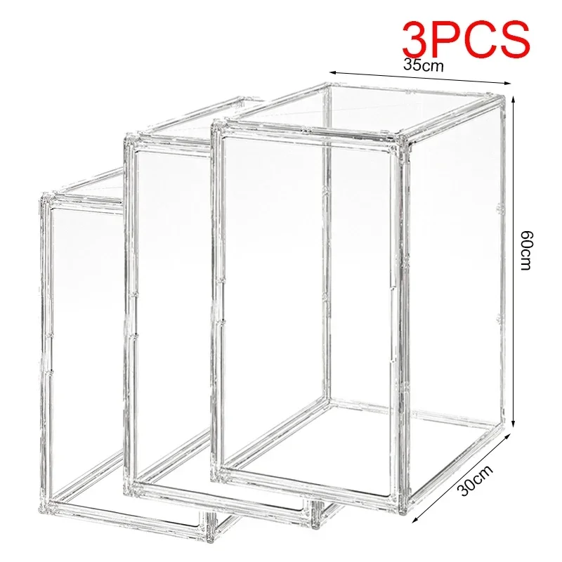 Nieuwe opbergdoos met grote capaciteit, organizer voor figuren, acryldoos, heldere blinde doos, showcase, make-up organizer voor tas