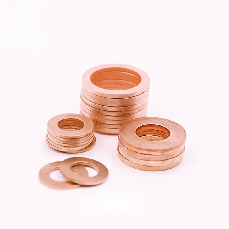 5szt DIN7603 M6 M8 M10 M12 M14 M16 M18 M20 T3 O Ring Uszczelka Uszczelka Podkładka miedziana Podkładka zgniatająca łódź Płaski pierścień uszczelniający Montaż-.- — zdjęcie 2